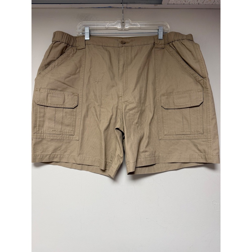 SAVANE Mens Cargo Shorts Khaki Cotton Size 44 Relaxed Fit‎ Utility Pockets
